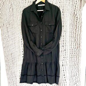 Standard Grace Black Button-Down Dress Size M